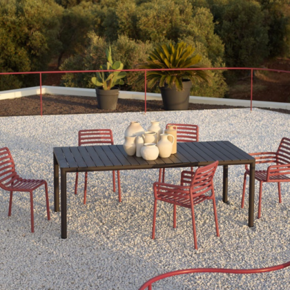 Tevere 210 Extensible, стол металлический раздвижной 211 - 275 см (antracite/антрацит)