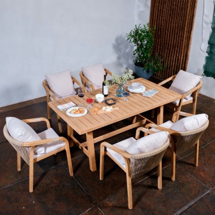 Комплект обеденный деревянной мебели Ravona на 6 персон, стол 170 см