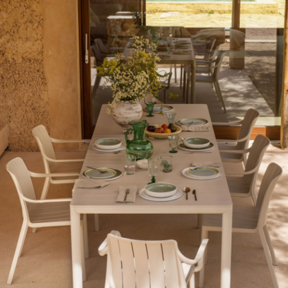 Tevere 210 Extensible, стол металлический раздвижной 211 - 275 см (corda/бежевый)