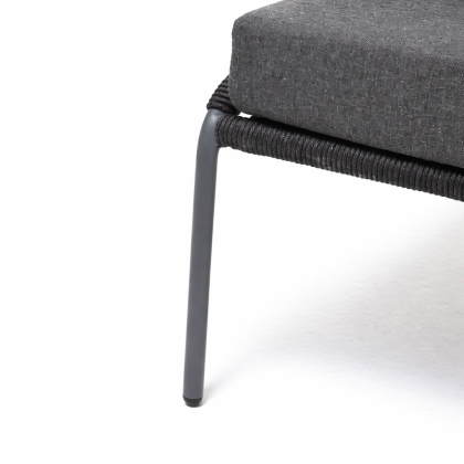 МИЛАН, диван двухместный плетеный из роупа (темно-серый)