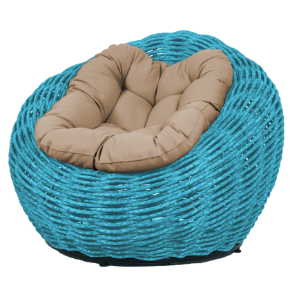 Кресло-гнездо плетеное DeckWOOD Nest (голубой)