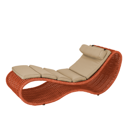 Шезлонг напольный DeckWOOD Wave pool (оранжевый)