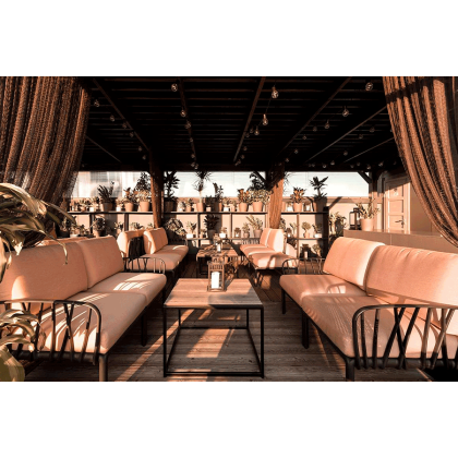 KOMODO ELEMENTO TERMINALE DS/SX, модуль правый/левый (tortota/тортора, подушка текстиль розовый)