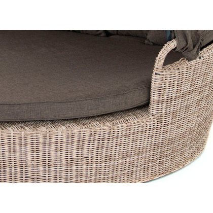 СТИЛЬЯНО, кровать плетенная круглая (Ø180х70 см) (бежевый)