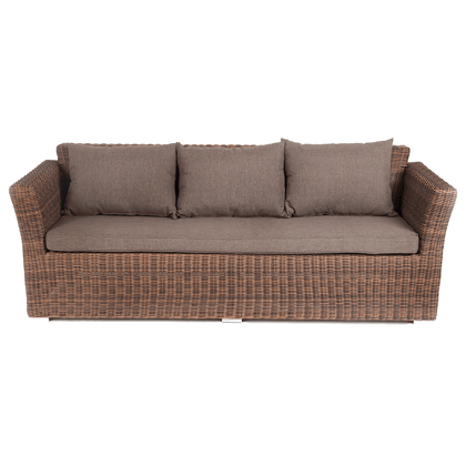 КАПУЧИНО, плетеный диван трехместный (коричневый)