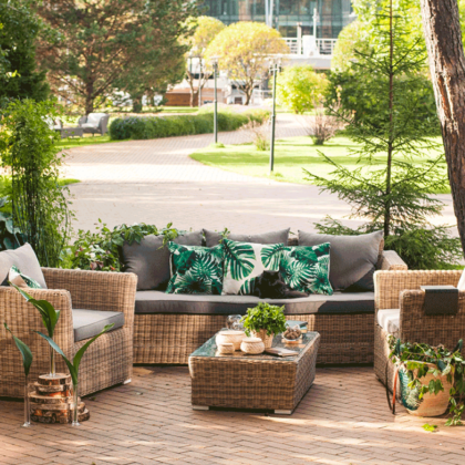 КАПУЧИНО, плетеный диван трехместный (соломенный)