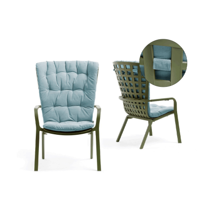 CUSCINO FOLIO COMFORT, подушка для кресла (arctic/голубая)