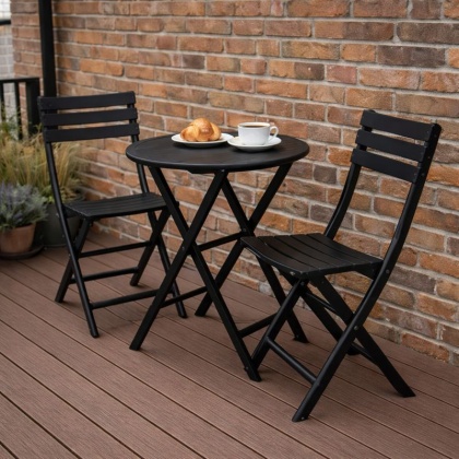 Helen Folding Table Ø60, стол складной круглый (черный)