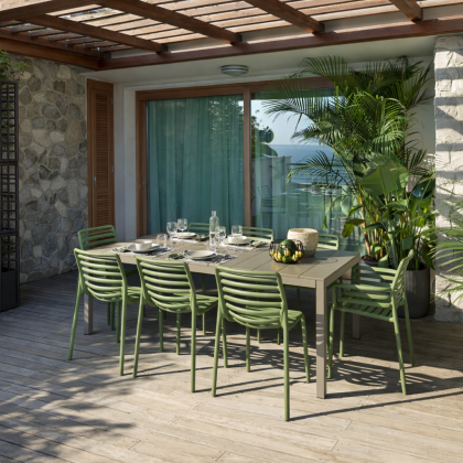 RIO ALU 210 EXTENSIBILE, стол металлический раздвижной 210 - 280 см (tortora/тортора)