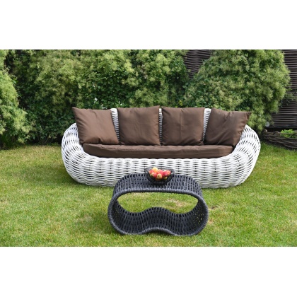 Диван плетеный DeckWOOD Nest (белый)