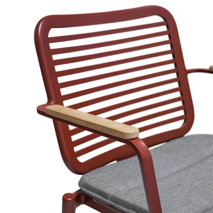 Кресло металлическое с подушкой Armona (Maroon)