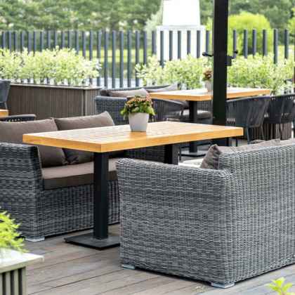 КАПУЧИНО, плетеный диван двухместный (графит)