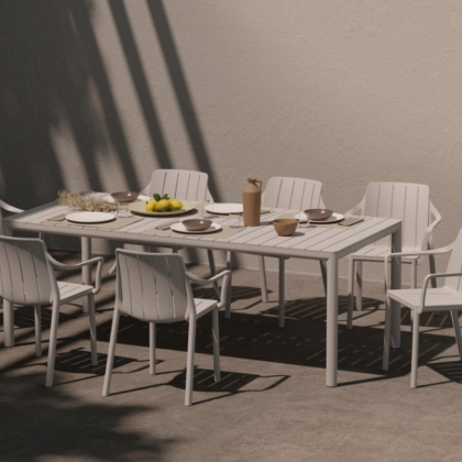 Tevere 147 Extensible, металлический раздвижной стол 147-211 см (tortora/тортора)