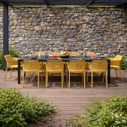 RIO ALU 210 EXTENSIBILE, стол металлический раздвижной 210 - 280 см (antracite/антрацит)