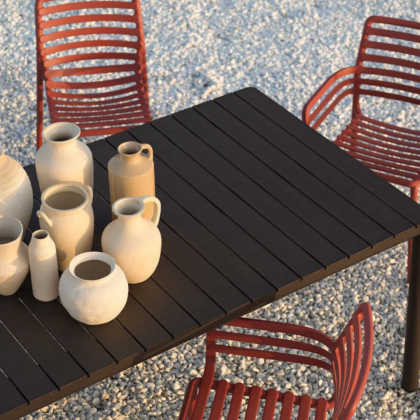 Tevere 210 Extensible, стол металлический раздвижной 211 - 275 см (antracite/антрацит)