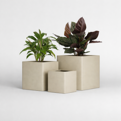 Кашпо CONCRETIKA КВАДРО 40x40x40 (ДЮНА)