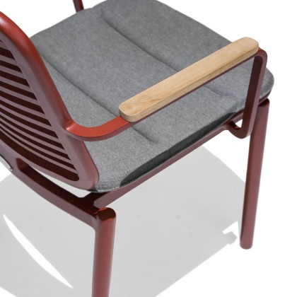 Кресло металлическое с подушкой Armona (Maroon)