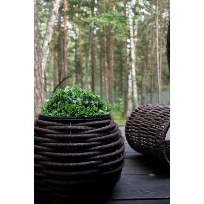 Вазон бочонок DeckWOOD 400х380 (коричневый)