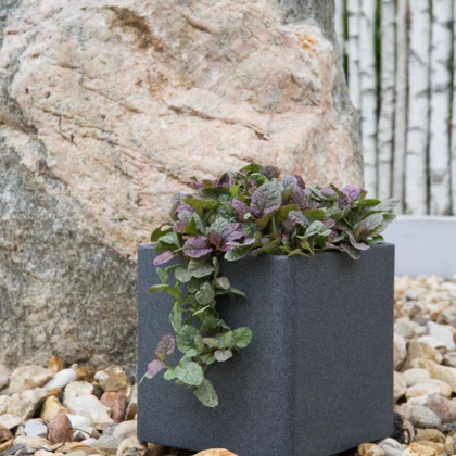 Кашпо CONCRETIKA КВАДРО 40x40x40 (БАЗАЛЬТ)