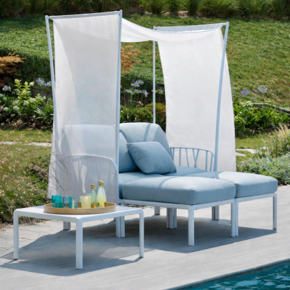 KOMODO POLTRONA, лаунж-кресло (bianco/белый, подушка лед Sunbrella)