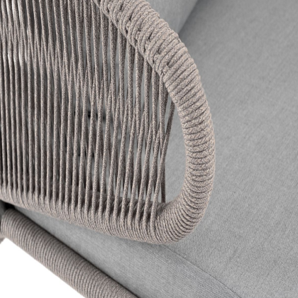 МИЛАН, диван двухместный плетеный из роупа (светло-серый)