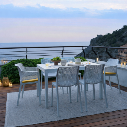 RIO ALU 140 EXTENSIBILE, стол металлический раздвижной 140 - 210 см (bianco/белый)