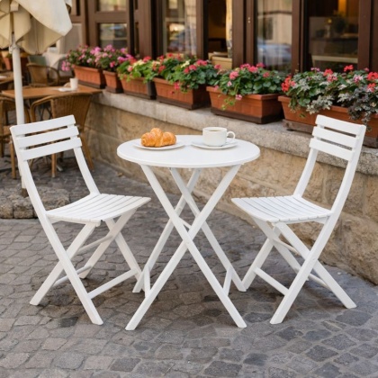 Helen Folding Table Ø60, стол складной круглый (белый)