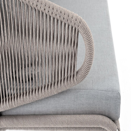 МИЛАН, диван двухместный плетеный из роупа (светло-серый)