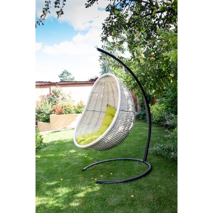 Кокон подвесной плетеный DeckWOOD (белый)