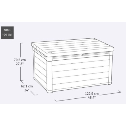 Сундук Кортина (Cortina box 380L) 380л( графит) (графит)