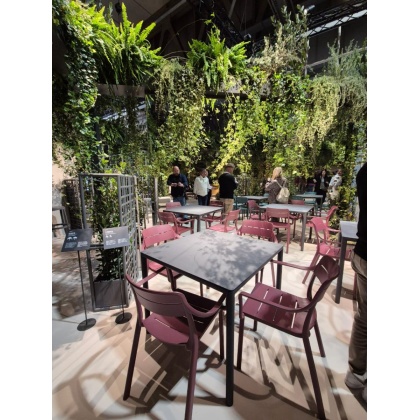 CASSIA ARMCHAIR, кресло пластиковое с подлокотниками (borgogna/бургунди)