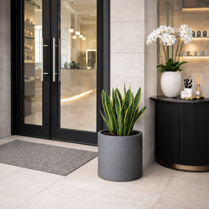 Кашпо CONCRETIKA ТЮБ Мини D40H40 (АРКТИК ГРЕЙ)