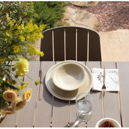 Tevere 147 Extensible, металлический раздвижной стол 147-211 см (tortora/тортора)