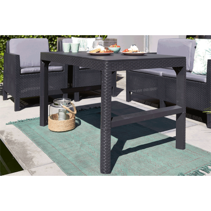 LYON TABLE RATTAN, раскладной стол (графит)