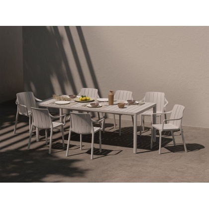 Tevere 147 Extensible, металлический раздвижной стол 147-211 см (corda/бежевый)