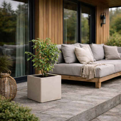 Кашпо CONCRETIKA КВАДРО 40x40x40 (ДЮНА)