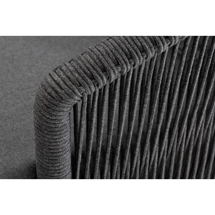 ВЕРОНА, диван трёхместный плетеный из роупа (темно-серый)
