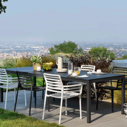 RIO ALU 140 EXTENSIBILE, стол металлический раздвижной 140 - 210 см (antracite/антрацит)