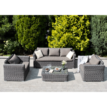 КАПУЧИНО, плетеный журнальный столик (графит)