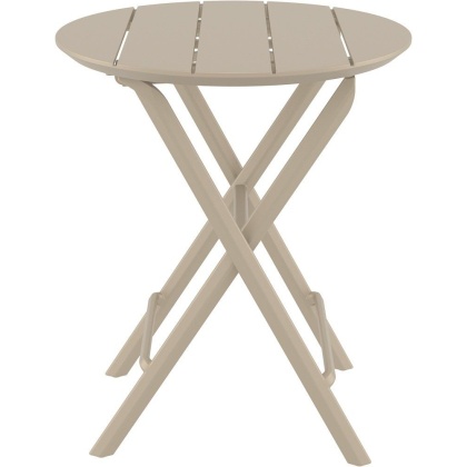 Helen Folding Table Ø60, стол складной круглый (бежевый)