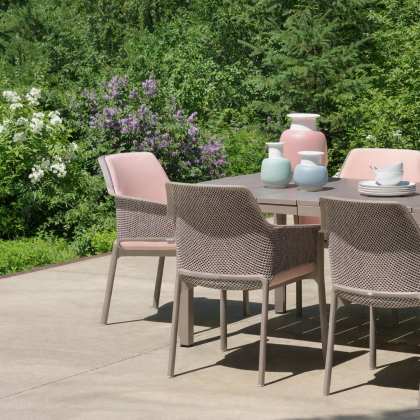 RIO 140 EXTENSIBILE, стол пластиковый раздвижной 140 - 210 см (tortora/тортора)