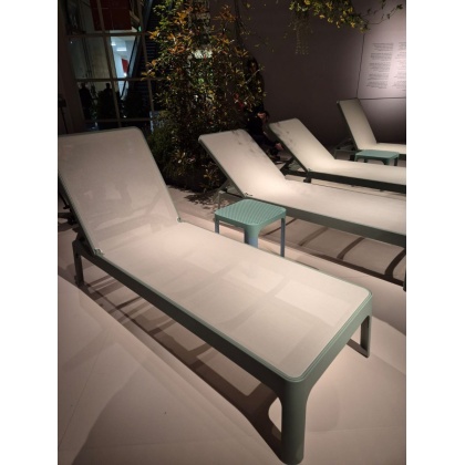 PLANO, шезлонг-лежак пластиковый с текстиленом (menta/мятный)