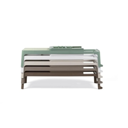 PLANO, шезлонг-лежак пластиковый с текстиленом (tabacco/табак)