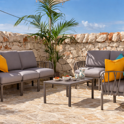 KOMODO POLTRONA, лаунж-кресло (totrota/тортора, подушка текстиль серый)