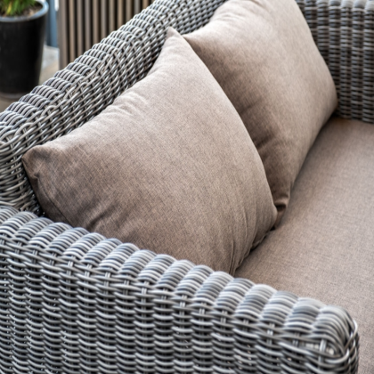 КАПУЧИНО, плетеный диван двухместный (графит)