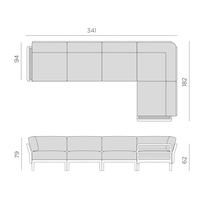 Maximo 5, модульный диван (TERRA cannella Sunbrella®)