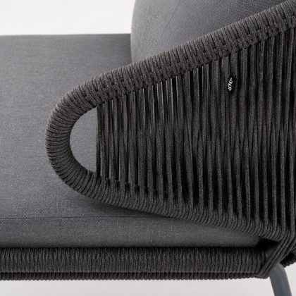 МИЛАН, кресло плетеное из роупа (темно-серый)