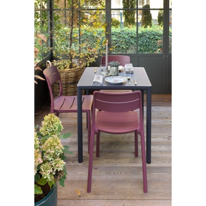 CASSIA BISTROT, стул обеденный пластиковый (borgogna/бургунди)