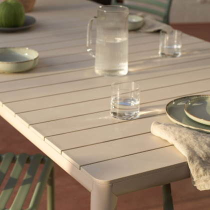 Tevere 210 Extensible, стол металлический раздвижной 211 - 275 см (corda/бежевый)