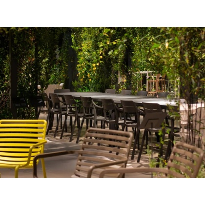 CASSIA ARMCHAIR, кресло пластиковое с подлокотниками (antracite/антрацит)